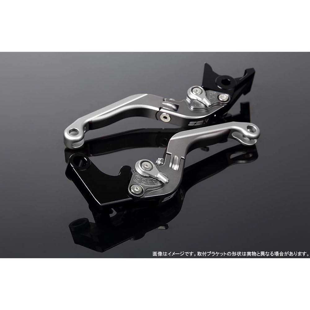 SSK Adjustment Lever Foldable Extension Lever Color: Matte Titanium Adjuster Color: Matte Silver Extension Color: Matte Silver MT-09 TRACER 2015-2018 MT-10/SP 2017-2018 LVGM039TM-SRSR