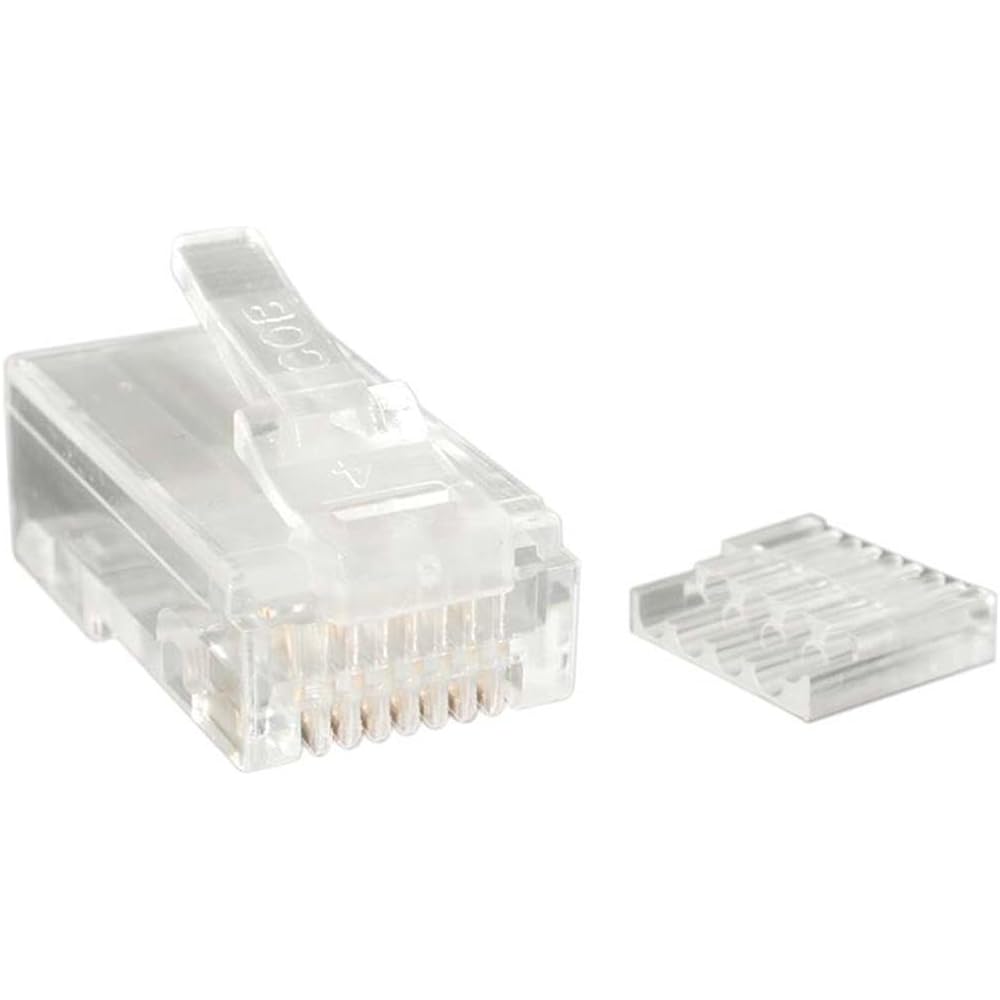 StarTech.com Homemade Cat6 Compatible RJ45 LAN Cable Connector Pack of 50 CRJ45C6STR50