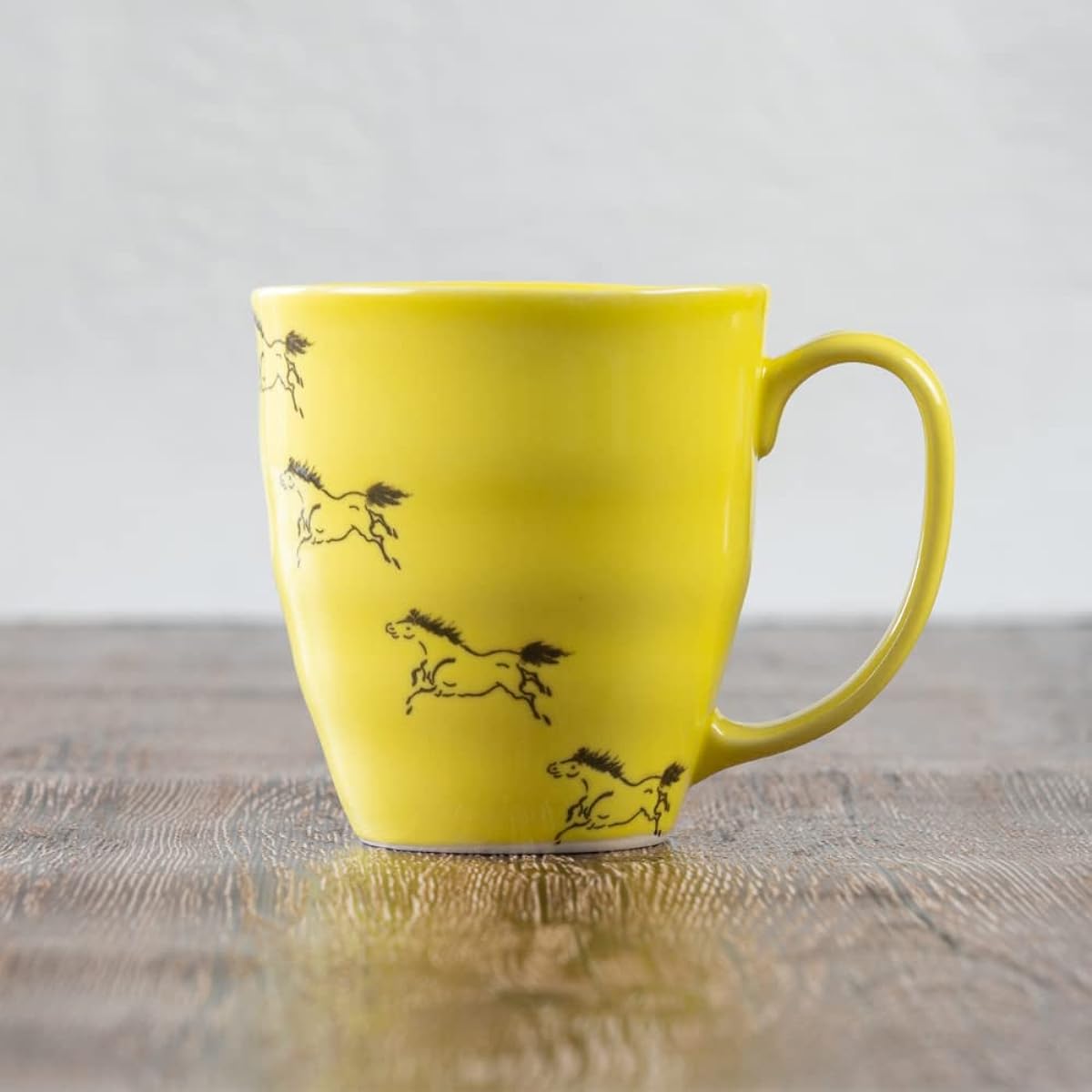 Ohori Soma Ware Matsunaga Kiln Uma Kuyukihisa (Successful) Mug (Yellow) 60th Birthday Gift Present Mug Coffee Cup Teacup Stylish
