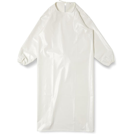 Koshin Rubber Apron White M Waterproof Oil Resistant Stain Resistant Blood Resistant Neo Fresh Kappou (with Sleeves) G0477FY