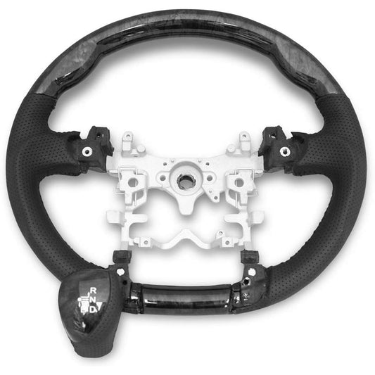 TRISTAR'S [Prius ZVW 30 Series] Gun Grip Steering Shift Knob Black Wood Grain