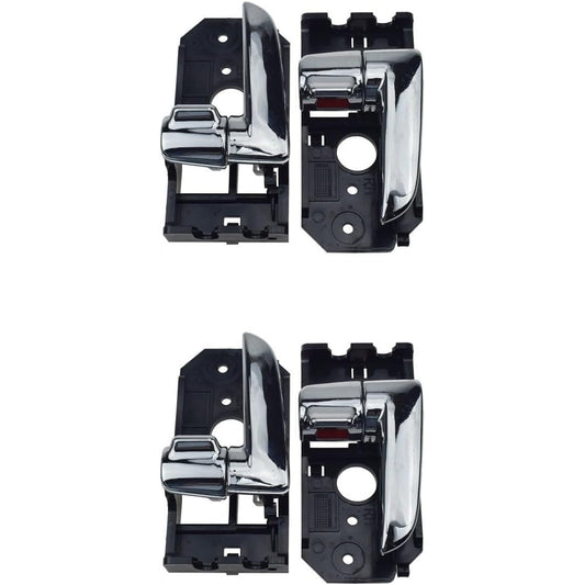 Car Parts Black Beige Chrome Kia Spectra5 2.0L 2004-2009 Interior Door Handle Front Rear Left & Right 826102F000 826202F000 Car Parts (: Color Chrome, Size : Left Right 4 Sides)