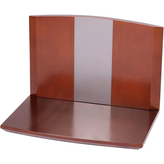 inoriba Mini Buddhist Altar Open Type [Natural Wood All Zelkova Wood] Hand-held Memorial Service Modern Compact Assembly Type (Brown)