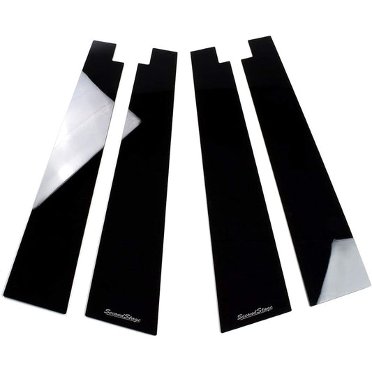 SecondStage Toyota Land Cruiser Prado 150 Series Pillar Garnish for Vehicles with Genuine Visor Piano Black T385BLK