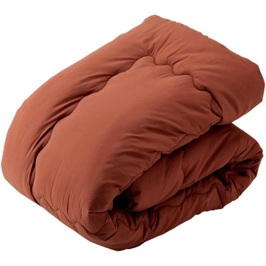Iris Plaza Comforter Made of high-performance filling material Thinsert A comforter that keeps you warm A dust mite resistant premium functional Thinsulate comforter Fluffy to the touch Reversible Semi-double Mocha Brown