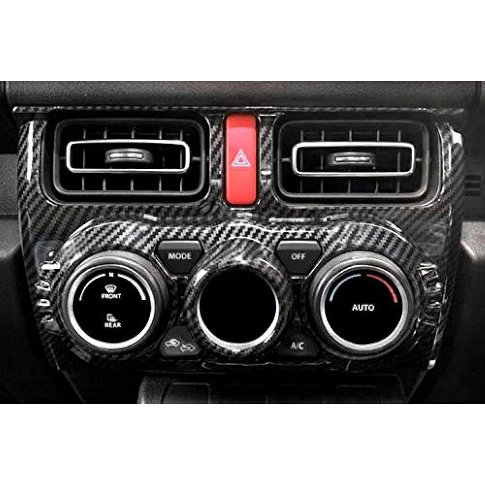 New Suzuki Jimny Air Conditioner Panel Cover, Jimny Sierra JB64 JB74 Air Conditioner Switch Panel, Interior Parts, Accessories, Interior Panel, Easy Installation, Dedicated Design (Carbon Style)