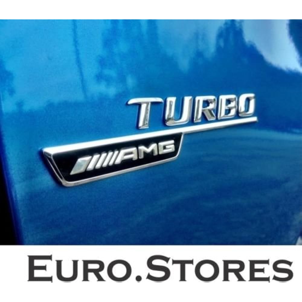 Benz W176 W117 Genuine AMG Turbo Fender Badge Left and Right Set