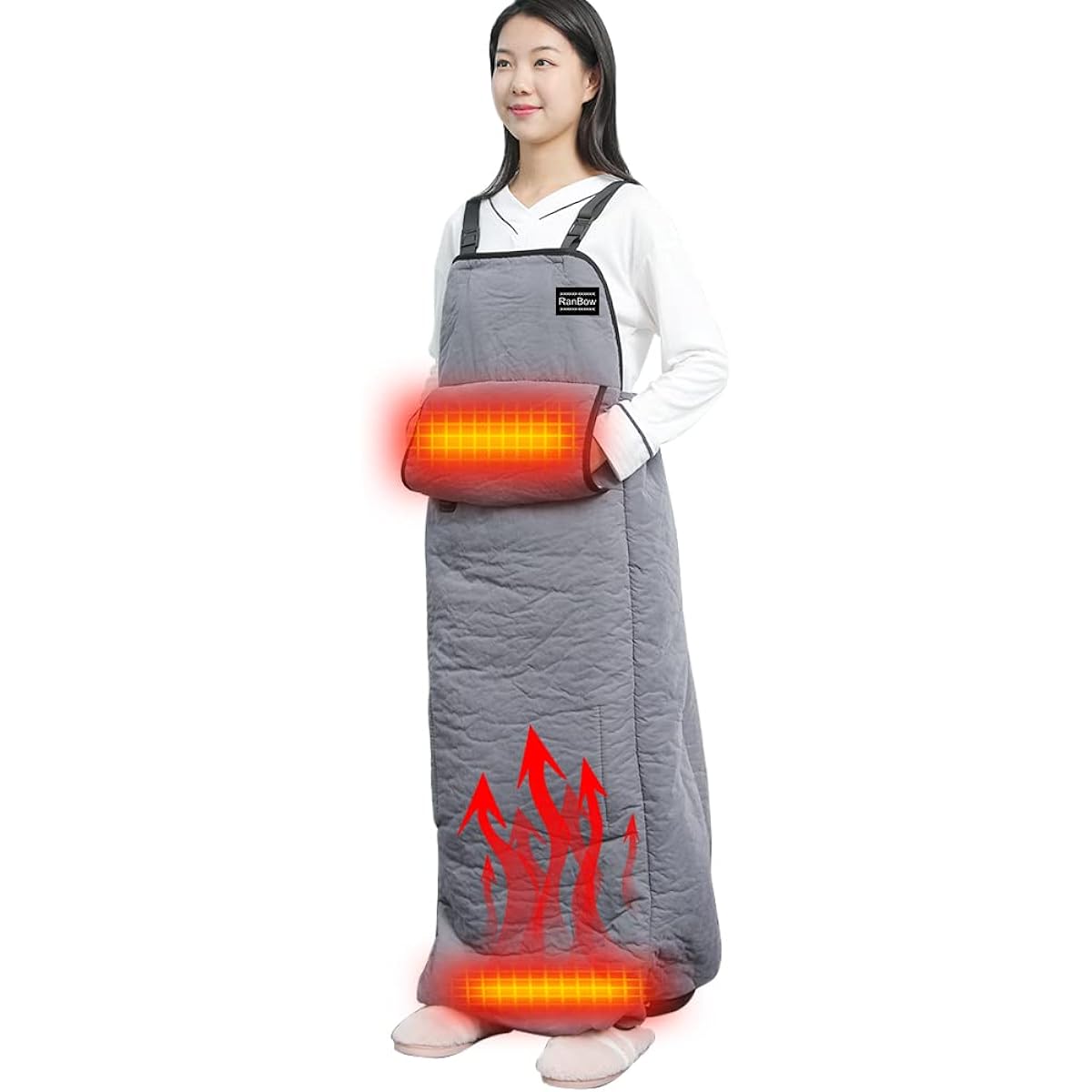 Warm foot heater, PSE certified, 35°C to 60°C, 0.5 to 8 hours, 10 seconds of pleasant heat, for feet, belly, hands, knees, whole body heater, wearable kotatsu, for one person, hot leg heater, you can walk while wearing it, overheating protection, washabl