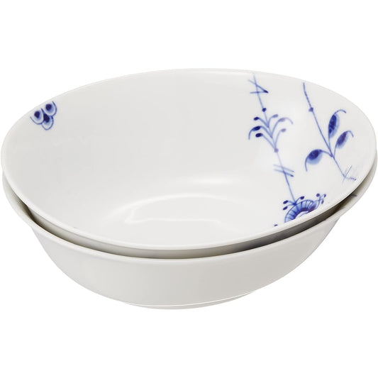 [Regular Imported Product] Royal Copenhagen Blue Palmette Oval Bowl Pair 15cm Wedding Gift 1016952
