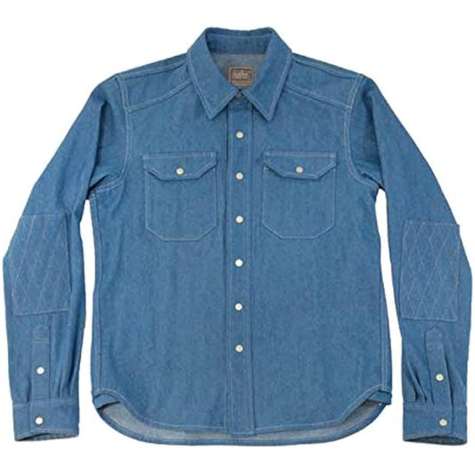 KADOYA K'S PRODUCT Motorcycle Shirt [Made in Japan] RIDE WORK SHIRT2 (Ride Work Shirt) Blue L NO.6572