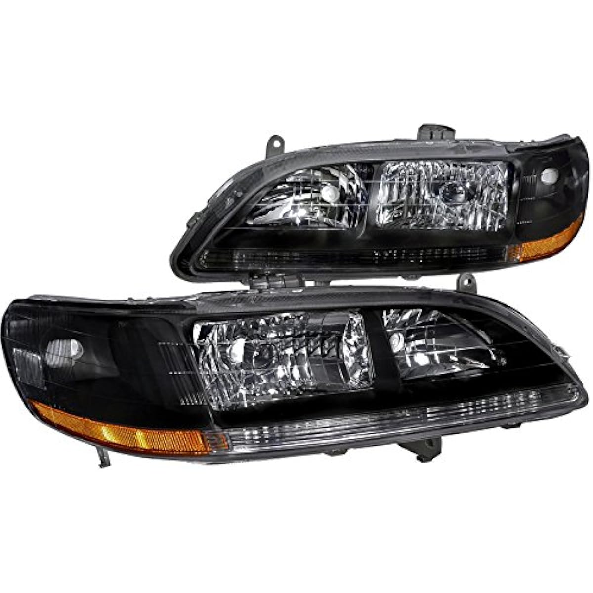 Spec-D Tuning 2LH-ACD98JM-RS Honda Accord LX EX JDM Black Headlight Lamp Pair
