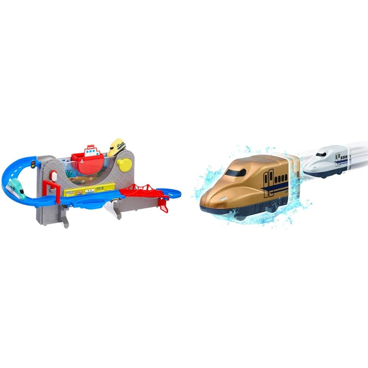 Ofuro DE Mini Car Recommended! Undersea Tunnel! Hokkaido Shinkansen Hayabusa & Doctor Yellow Set & Ofuro DE Mini Car N700 Series Shinkansen [Set Purchase]
