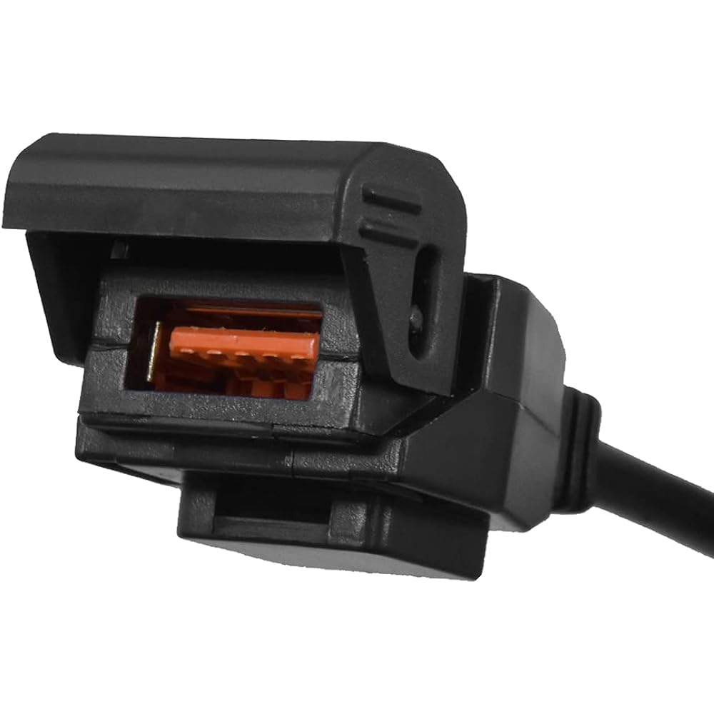 Komine EK-214 USB type-C PD & USB QC3.0 Power Supply for Motorcycles Black