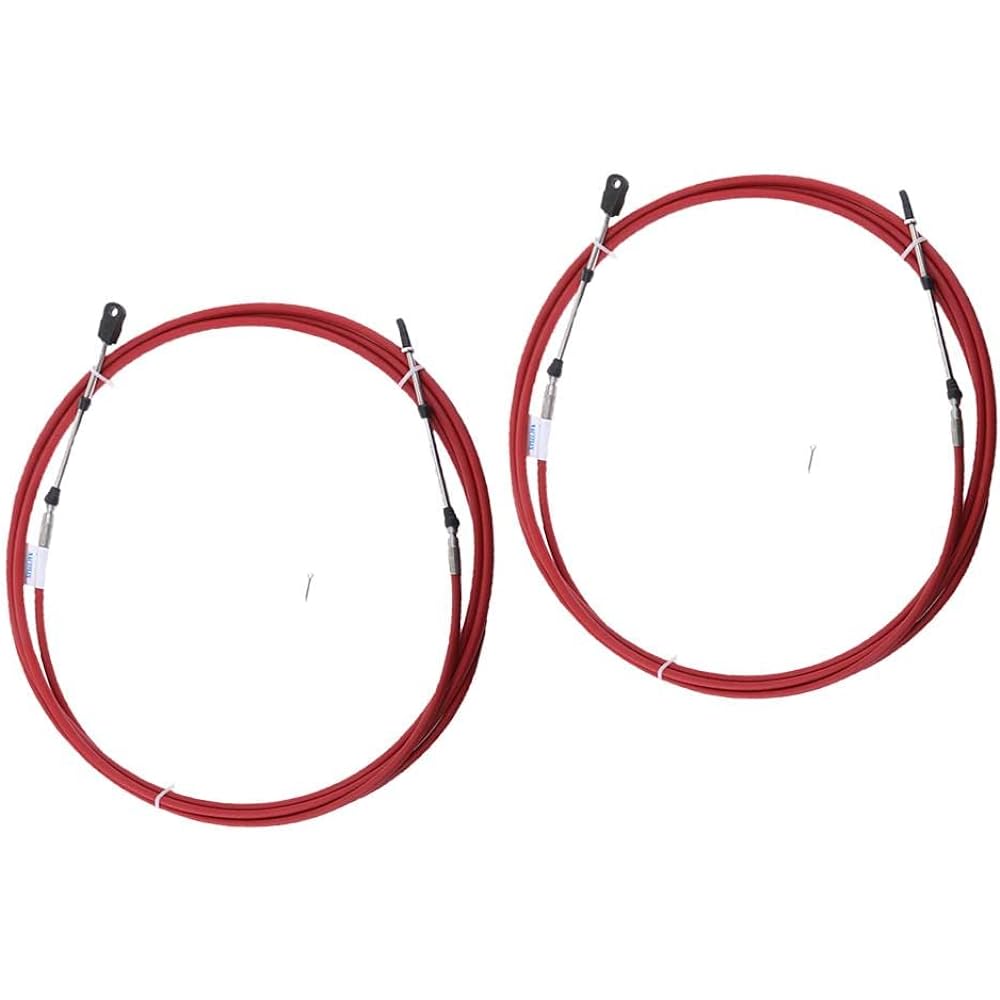 2 x Shift Remote Cable for Outboard Motor 14ft