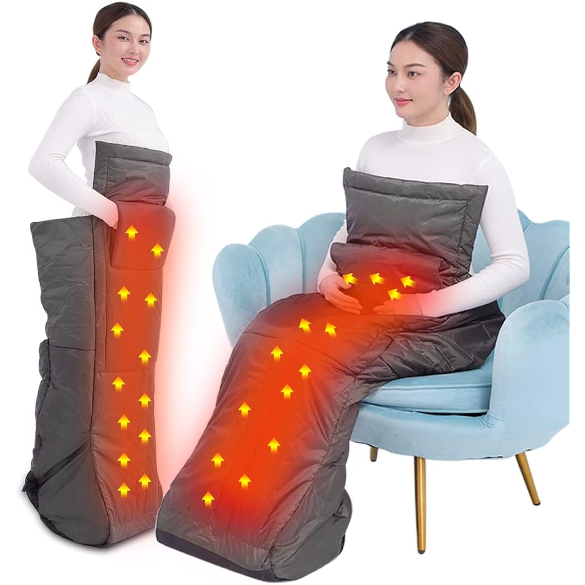 Hot leg heater PSE 30 seconds quick heating Kotatsu for one person Warm hot heater Foot heater Electric 6 temperatures 7 fixed times Feet & knees & hands Foot warmer Lap blanket Washable Cold weather protection Low voltage Far infrared rays Overheat prot
