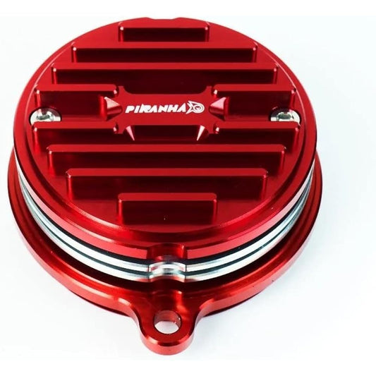 PIRANHA Heat Dissipation Side Cover Cylinder Head 3 Layer Fin Red Top Fin Engine Cooling Heat Sag Prevention CNC Aluminum Hunter Cub CT125 HONDA Honda