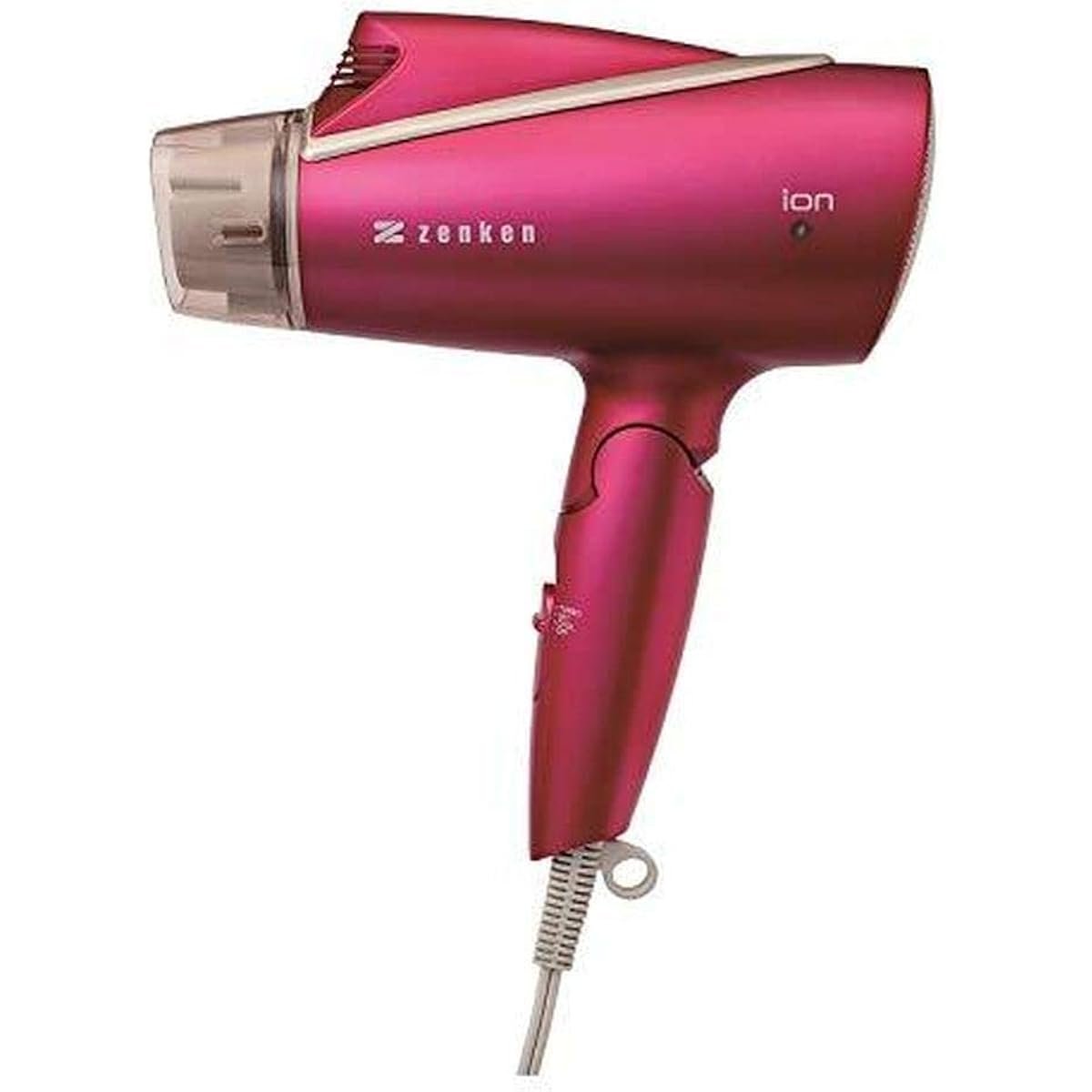 Zenken Electromagnetic Wave Reduction Hair Dryer ZD-1000R (P) (Red)