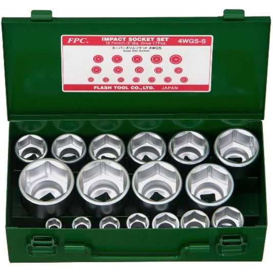 FPC Super Slim Short Socket Set 12.7mm 4WGS-S(17PCS)