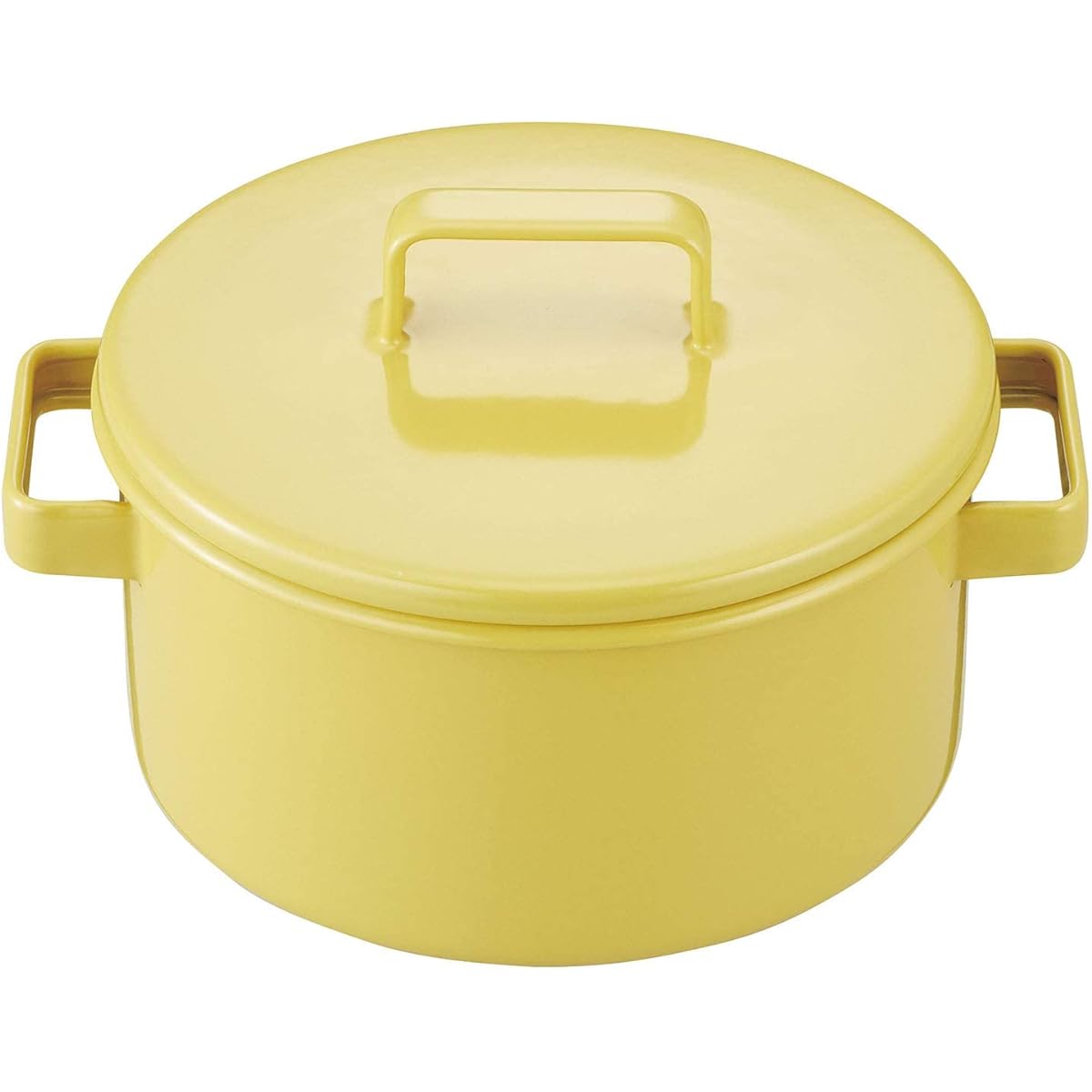 365methods Two-handed Pot Casserole Enamel 20cm IH Compatible Oven Safe Dishwasher Safe Yellow YY-20C.Y