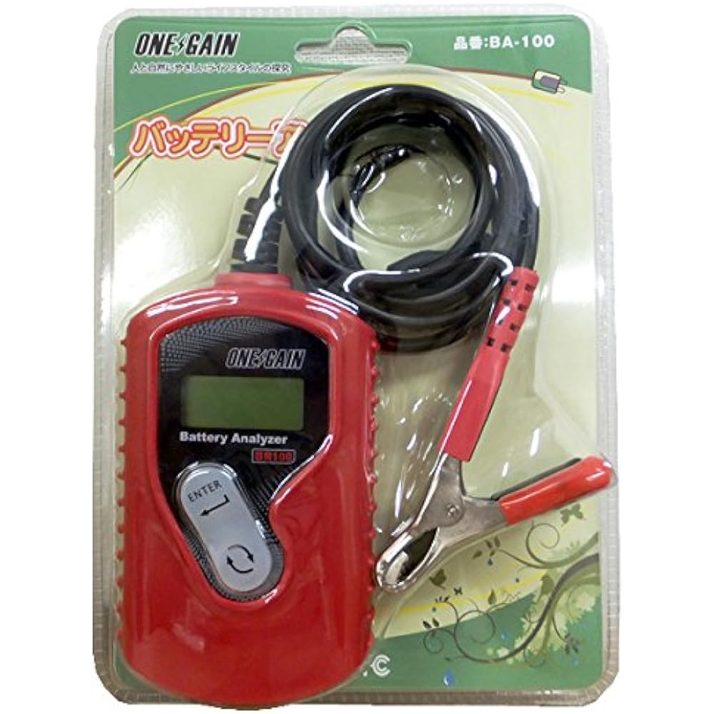ONEGAIN Battery Analyzer BA-100 12V Easy Diagnosis Diagnostic Machine CCA World Standard Compatible Tester BA-100