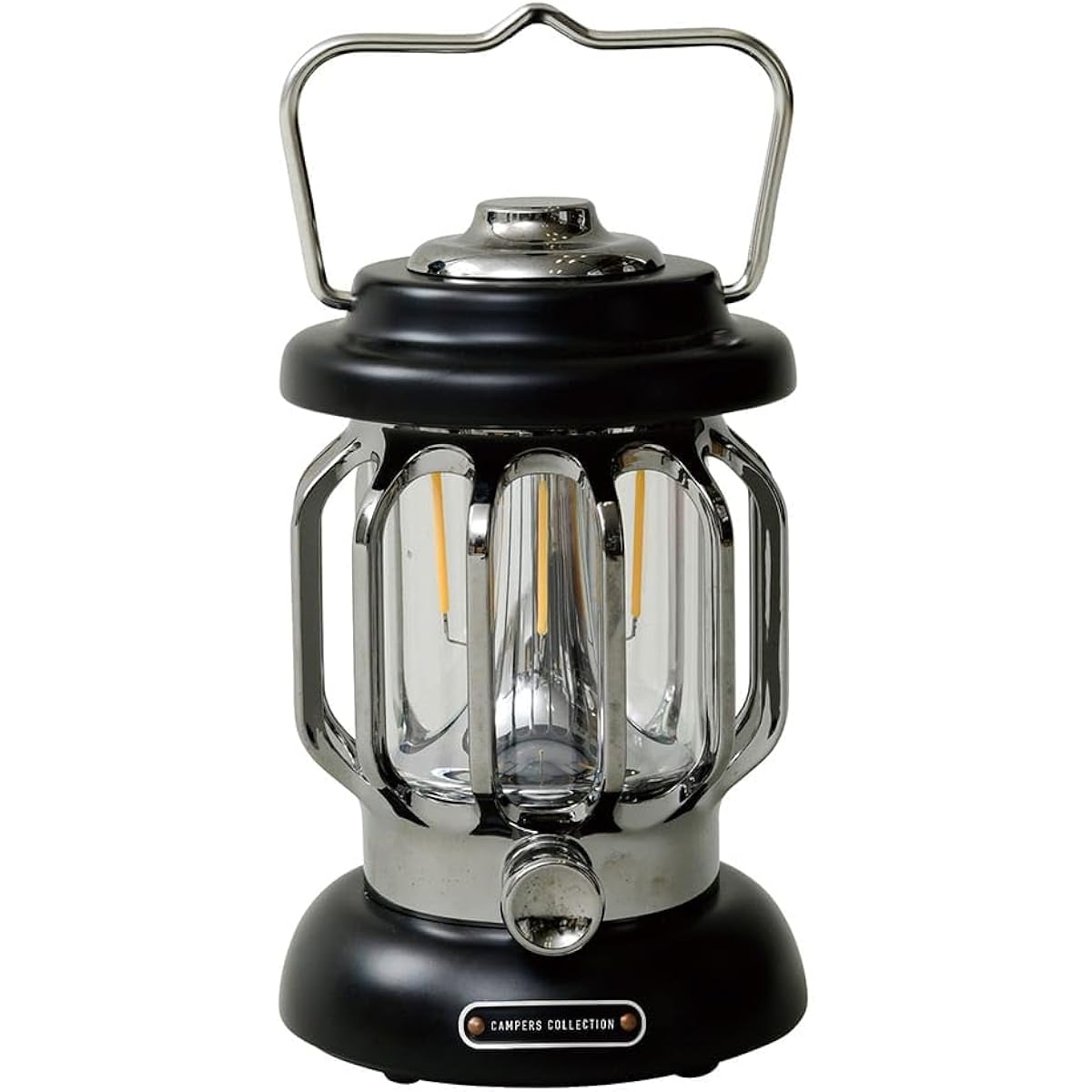 [Campers Collection Yamazen] LED Lantern Rechargeable Max 230lm Outdoor Camping Waterproof IPX4 Black DBZ-001(BK)