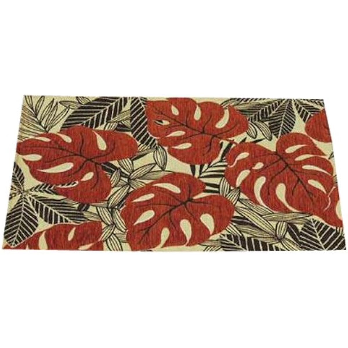 Kawashima Textile Cercon Mat Monstera 67×120cm FH1598 Orange 0027am