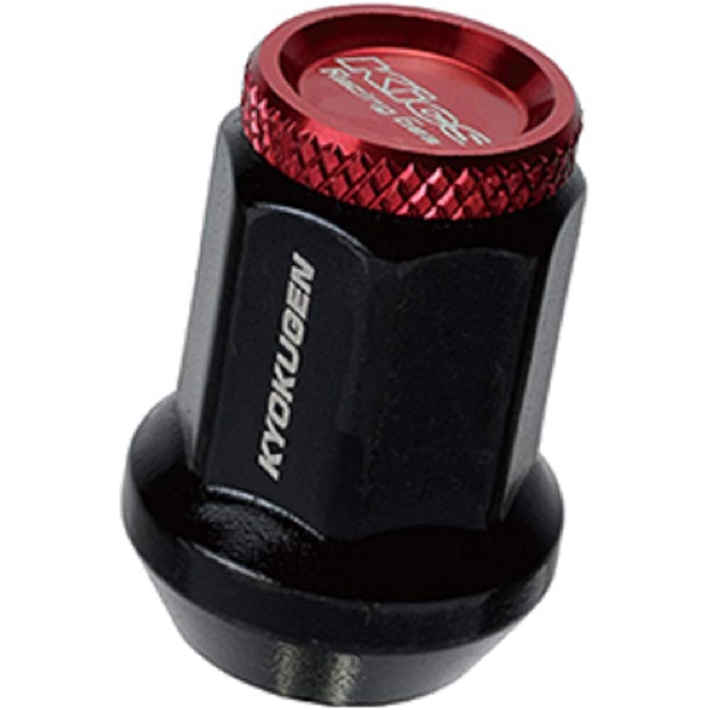 KYO-EI (Kyoei Sangyo) Extreme Through Nut with Aluminum Cap M12XP1.5 20P Red 20 Pieces HP1KR
