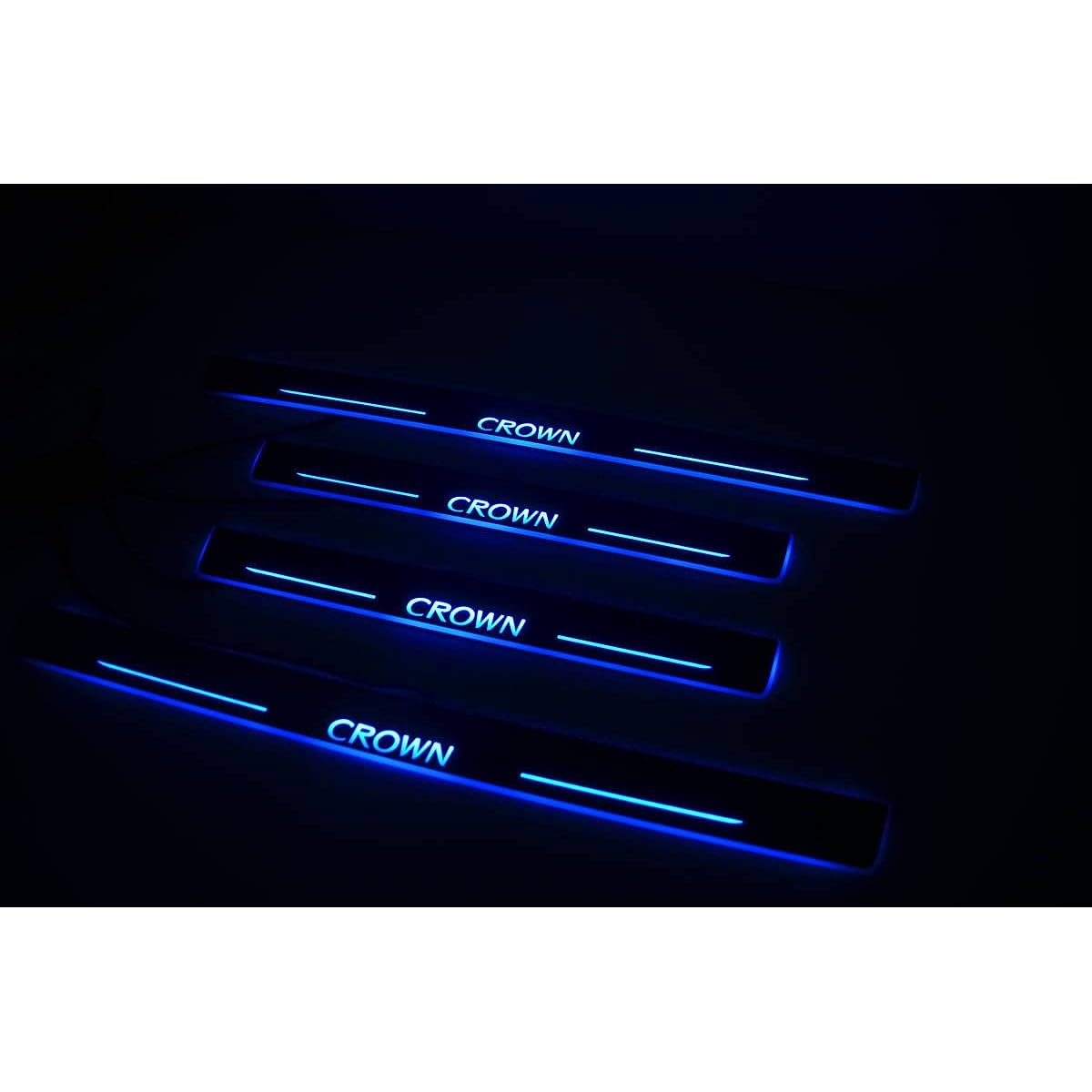 Crown 200 Series 180 Series Scuff Plate LED Flow blue emission front seat left and right set scuffer crown LED first term/second half [parallel imported]