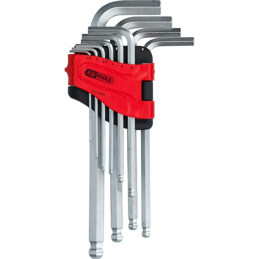 KS Tools Ball End Hex Wrench Set Long 10 Pieces 151.5000