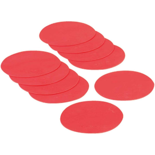 EVERNEW Marker Plate Red 10 pieces 1 set ETE153 Diameter 20cm, Thickness 2.5mm