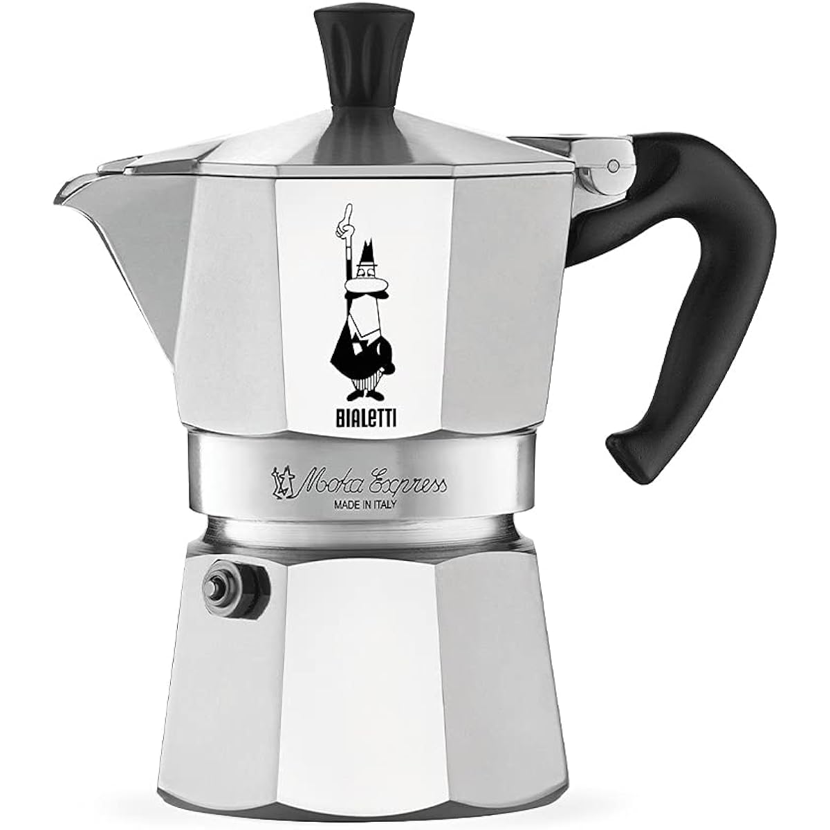 Bialetti Gas Stove Type Coffee Maker 06800 For Mocha Espresso Coffee 9-Cup Silver 06801