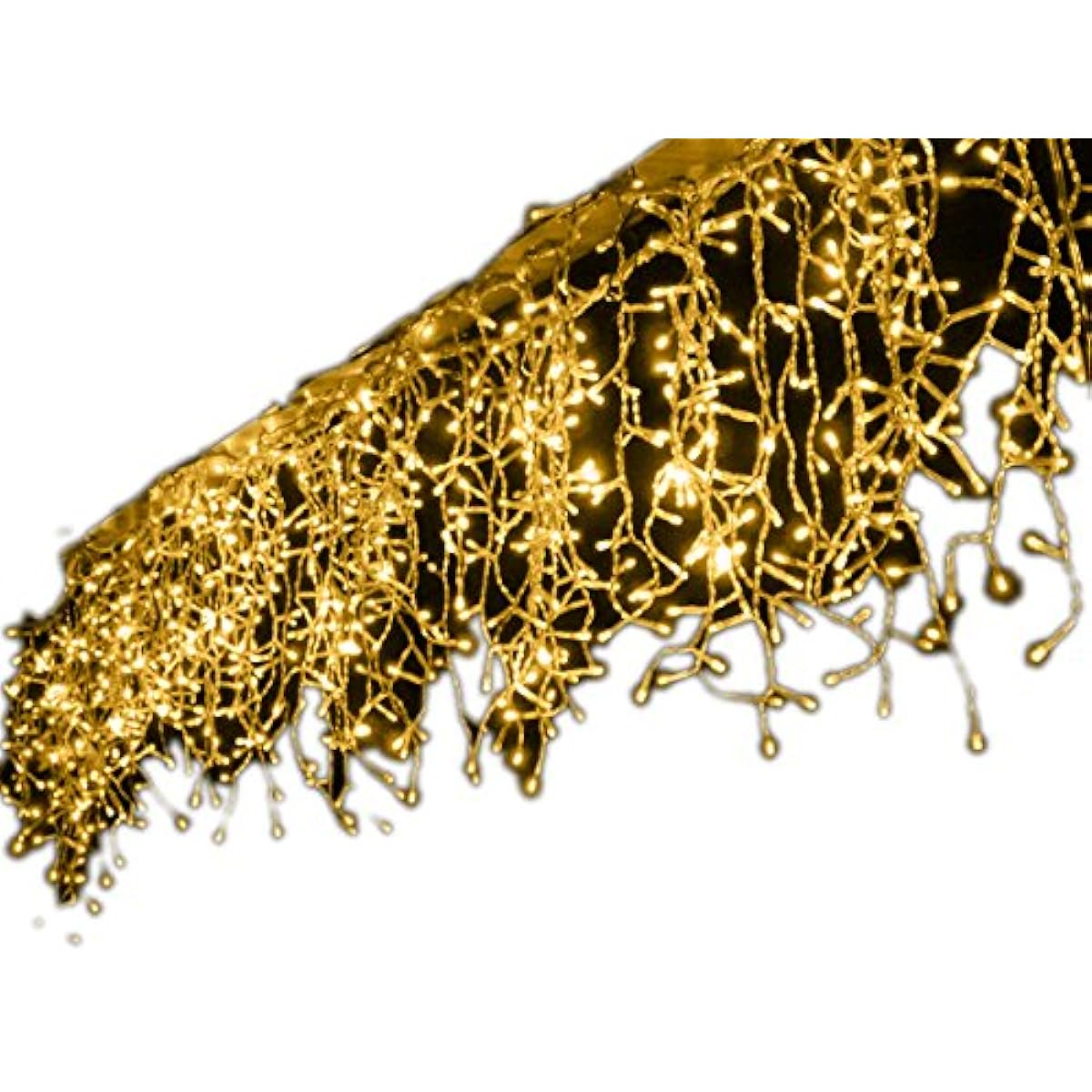 [HENSIMO] Icicle LED illumination, 432 bulbs, professional construction specifications, high-grade quality, Icicle body only, joint type, transparent wiring, Christmas, Halloween, various events, store decorations [Champagne Gold]