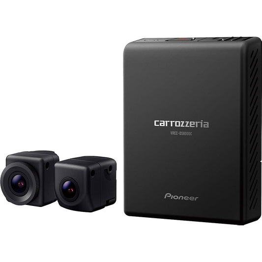 Pioneer VREC-DS800DC Dash Cam, Front and Rear 2 Camera, Front and Rear 2 Million Pixels, Full HD, 24/7 Parking Surveillance, 148º Diagonal Navigation, Continuous Impact, Manual, Parking Recording, MicroSD (32GB) Included, Carrozzeria