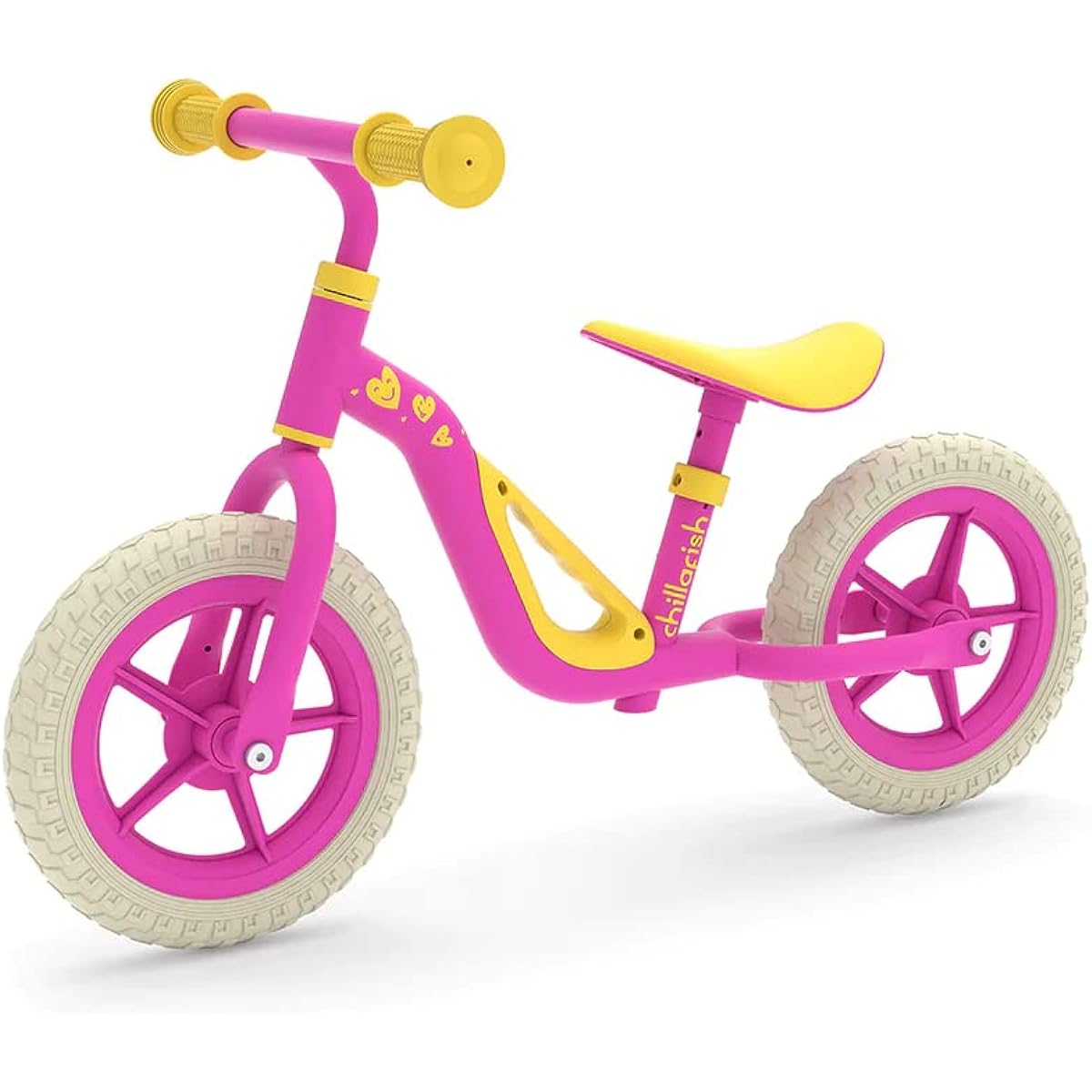 Chillafish Charlie 10" Training Bike with Carry Handle, Adjustable Specially Designed Seat and Handlebar, Puncture-Free 10" Tires, Lightweight Toddler Training Bike for 18-48 Months