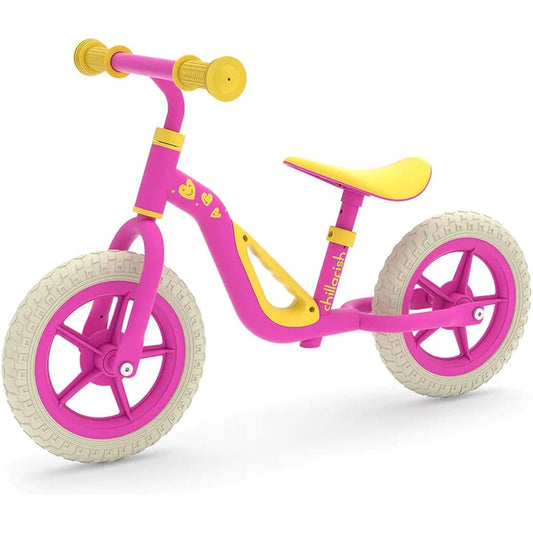 Chillafish Charlie 10" Training Bike with Carry Handle, Adjustable Specially Designed Seat and Handlebar, Puncture-Free 10" Tires, Lightweight Toddler Training Bike for 18-48 Months