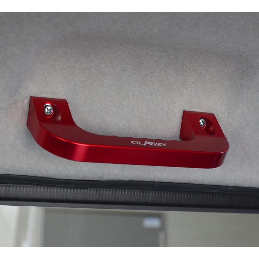 GLASSY Hiace 200 series 1~7 type 2nd assist grip for upper passenger seat and 2nd row/Alumite Ver. Red 1pcs