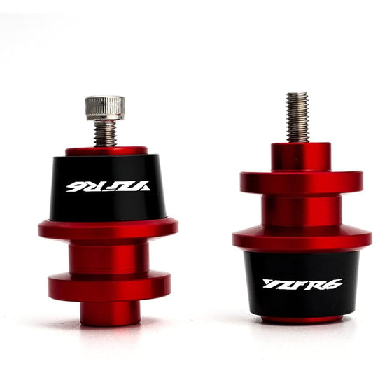 Swing Arm Spool Stand Screw Slider For Ya-ma-ha Yzf R6 YZF-R6 2000-2021 2020 Motorcycle Swing Arm Spool Slider 6MM Swing Arm Stand Screw Slider Protector (Color: Red, Size: A)