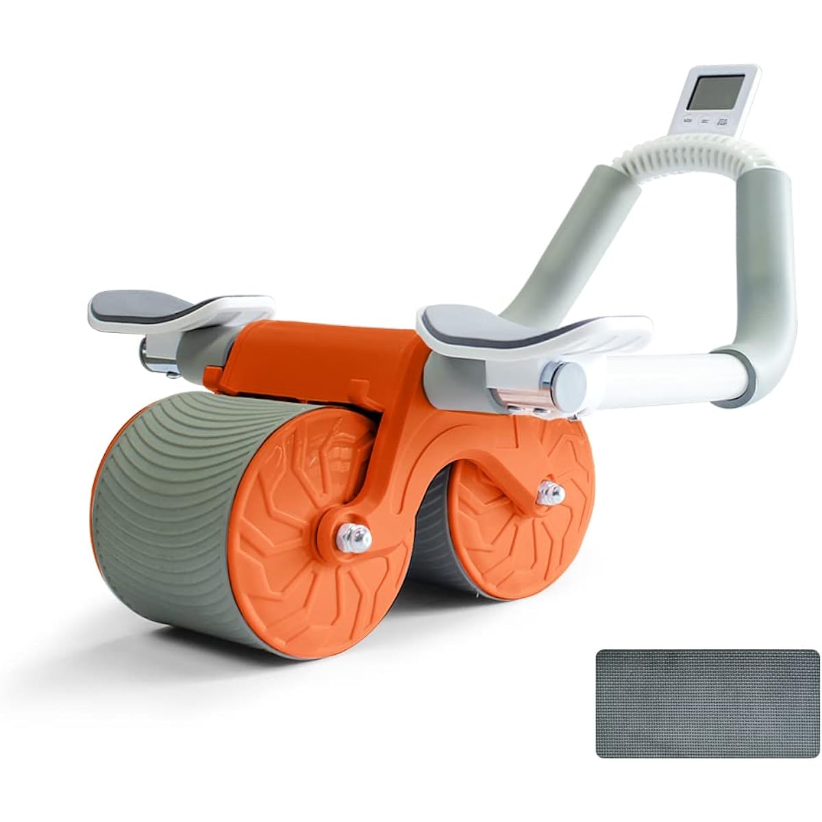 Abdominal Muscle Roller with Knee Mat, Automatic Rebound Type Abdominal Muscle Training Equipment, Muscle Training Goods, High Durability, Exercise Roller, Stretching, 1 Year Warranty Period