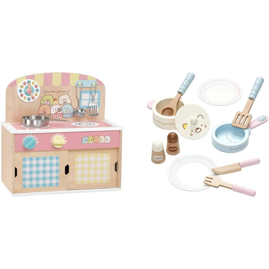 [Sumikkogurashi Toy Set] Sumikkogurashi Kitchen Set SG-01 + Sumikkogurashi Play House Set SG-02