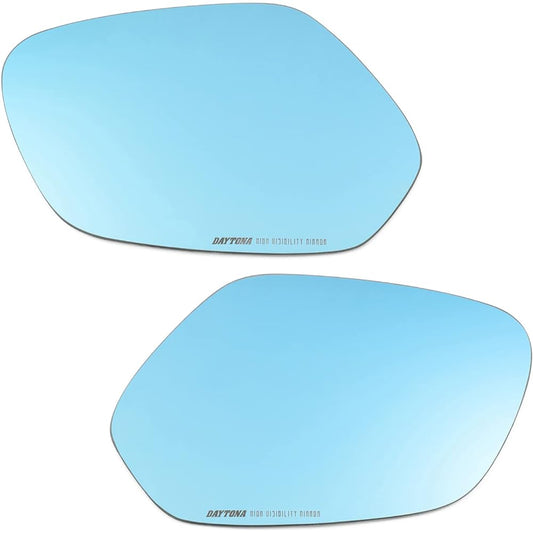 Daytona High Visibility Mirror for Motorcycles Stick-on Type CBR400R etc. Wide Angle Anti-glare Reduced Glare HONDA2 Blue 29720