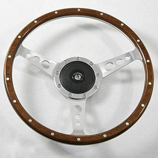 13 -inch classic rivet with riveted wooden steering wheel recovery mini MG triumph