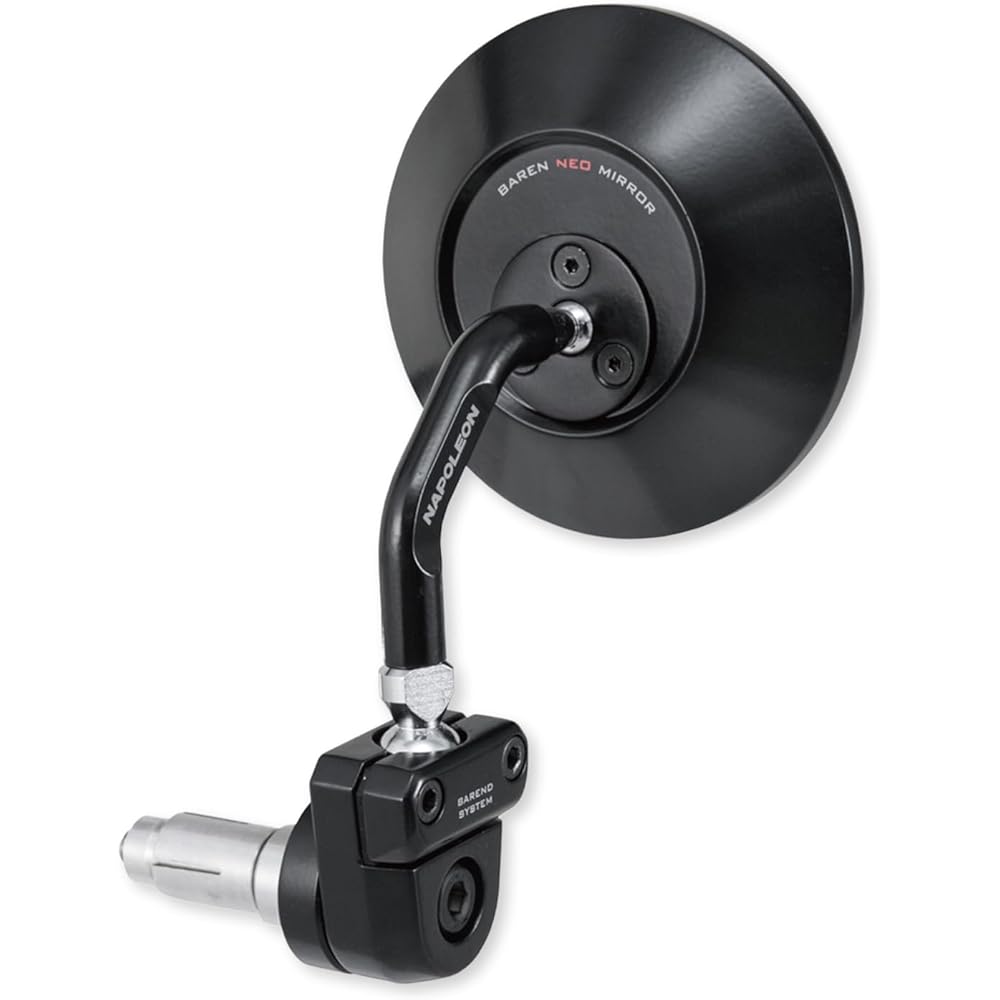 TANAX Bike Bar End Mirror Napoleon Bareneo Mirror C (Black) Common for Left and Right Round ANC-104