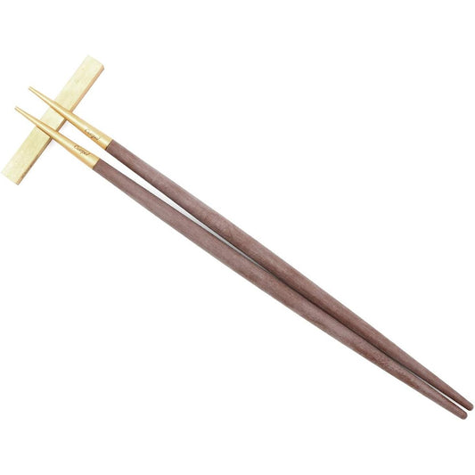 Cutipol GOA Brown Gold Chopsticks + Chopstick Rest Set G029BGB