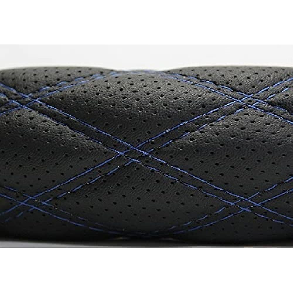 Double Stitch Moist Rimple Handle Cover Black/Blue 2HS