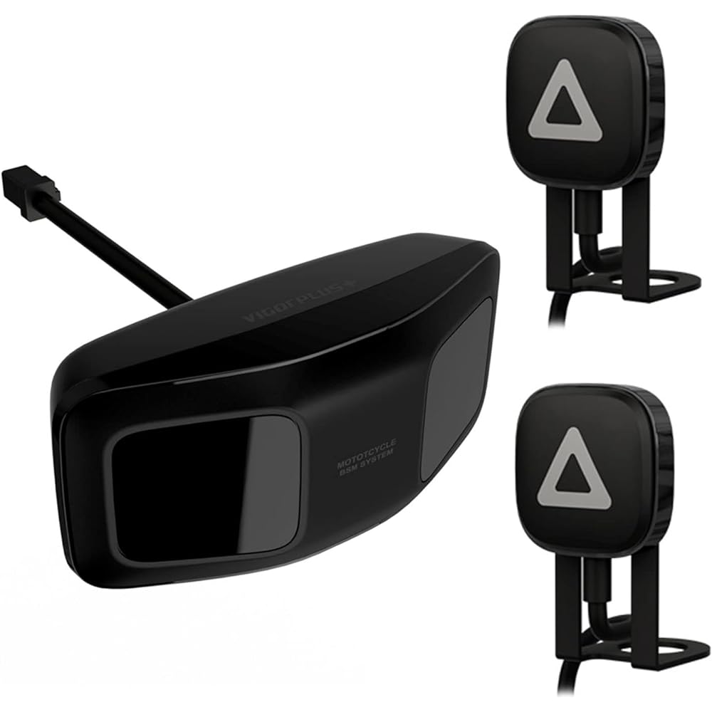 Blind Spot Monitor for Motorcycles BSM System Blind Spot Rear Vehicle Detection Waterproof IPX7 Radar 24GHz Indicator Moped Scooter Large Compatible BSM