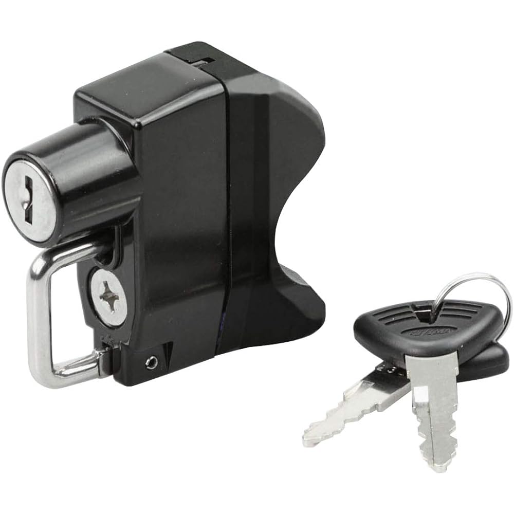 Kijima Motorcycle Bike Parts Helmet Lock Universal Lever Holder Type Compatible with Harley-Davidson Steel Black Finish HD-05149
