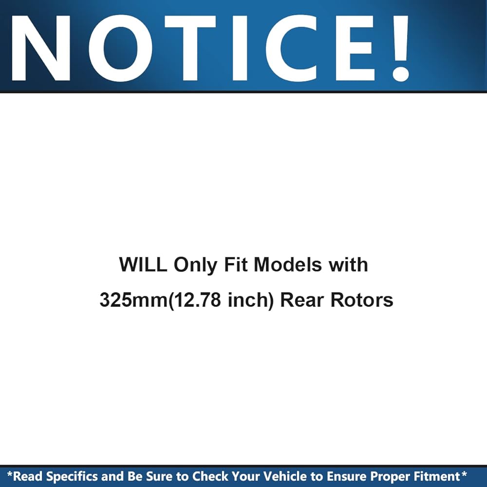 DETROIT AXLE -Rear brake kit CHEVY SSR TRAILBLAZER EXT BUICK RAINIER GMC ENVOY XL XL XL replacement 12.8 -inch Blake Rotor Ceramic Brake Pad