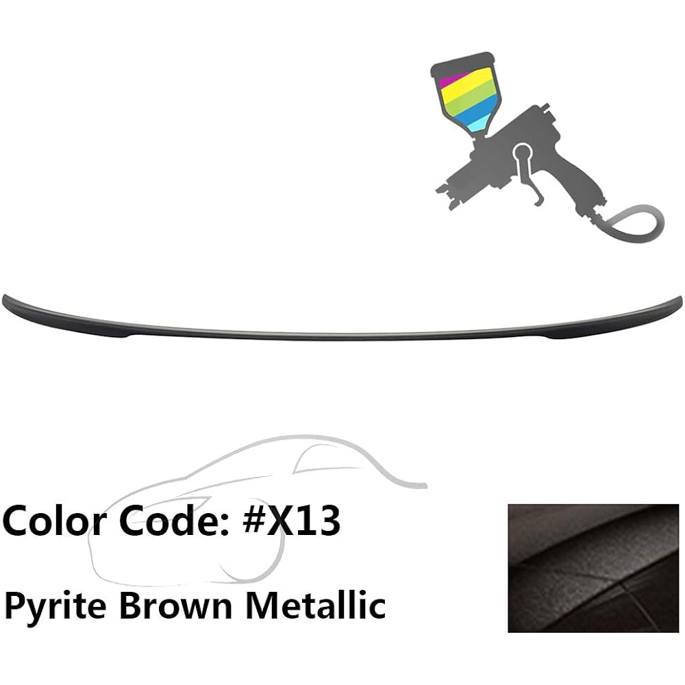 IKON MOTORSPORTS Trunks Pooflers 2011-2016 BMW 5 Series F10 Sedan 4 Door Performance Style Paint #x13 Pylite Brown Metallic ABS Rear Win Grid Deck