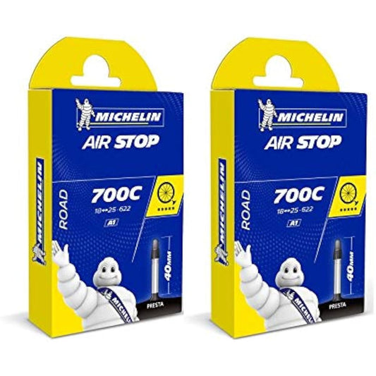 Set of 2 Michelin Air Stop Tube 700 x 18/25C (Valve Length 40mm) Presta [Parallel Import]