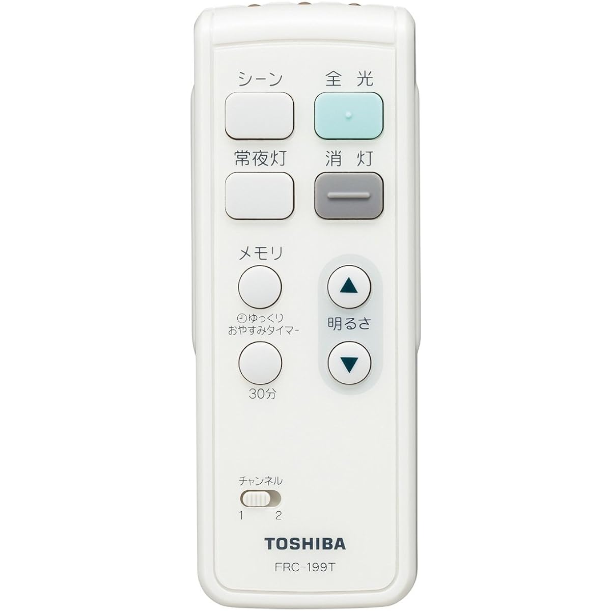 Toshiba Lighting Remote Control for LED Ceiling Light, Battery Included, Single Color Continuous Dimming FRC-199T